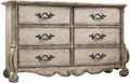 Distressed Vintage White 6 Drawer Dresser O2458