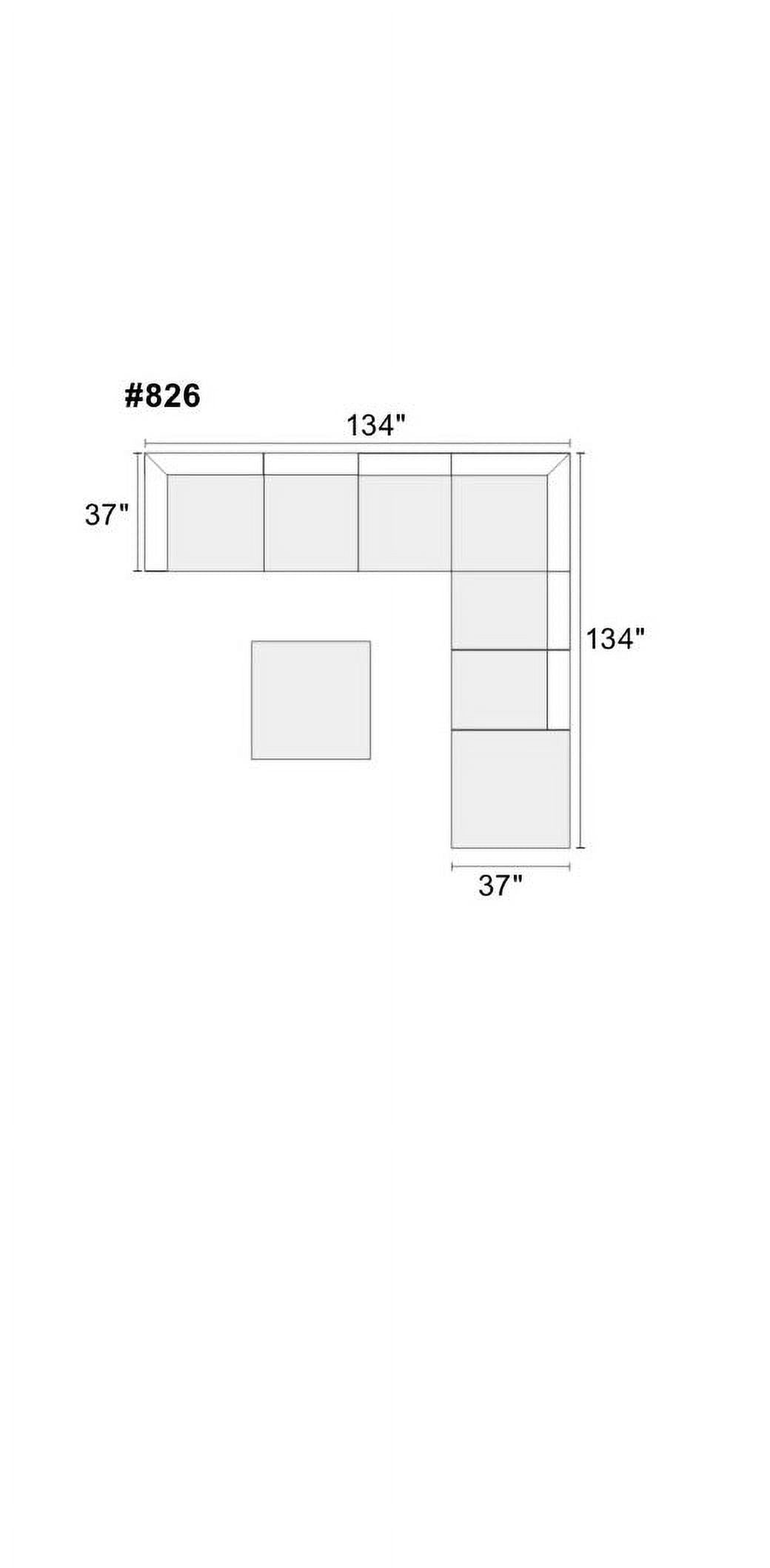 Grey Chenille Modular Sectional 8pc Set O3655