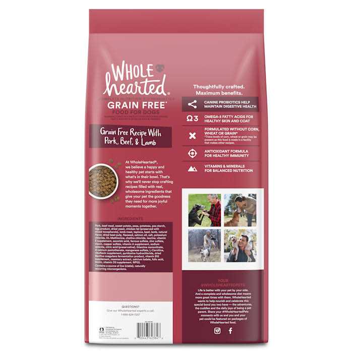 Grain Free Pork Beef & Lamb Recipe Dry Dog Food H1607