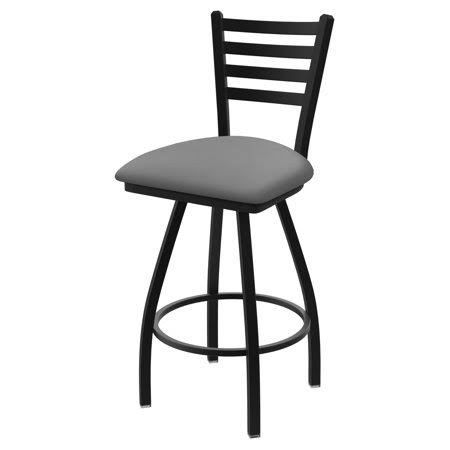 Swivel Counter Stool with Black Wrinkle Finish and Grey Seat K226