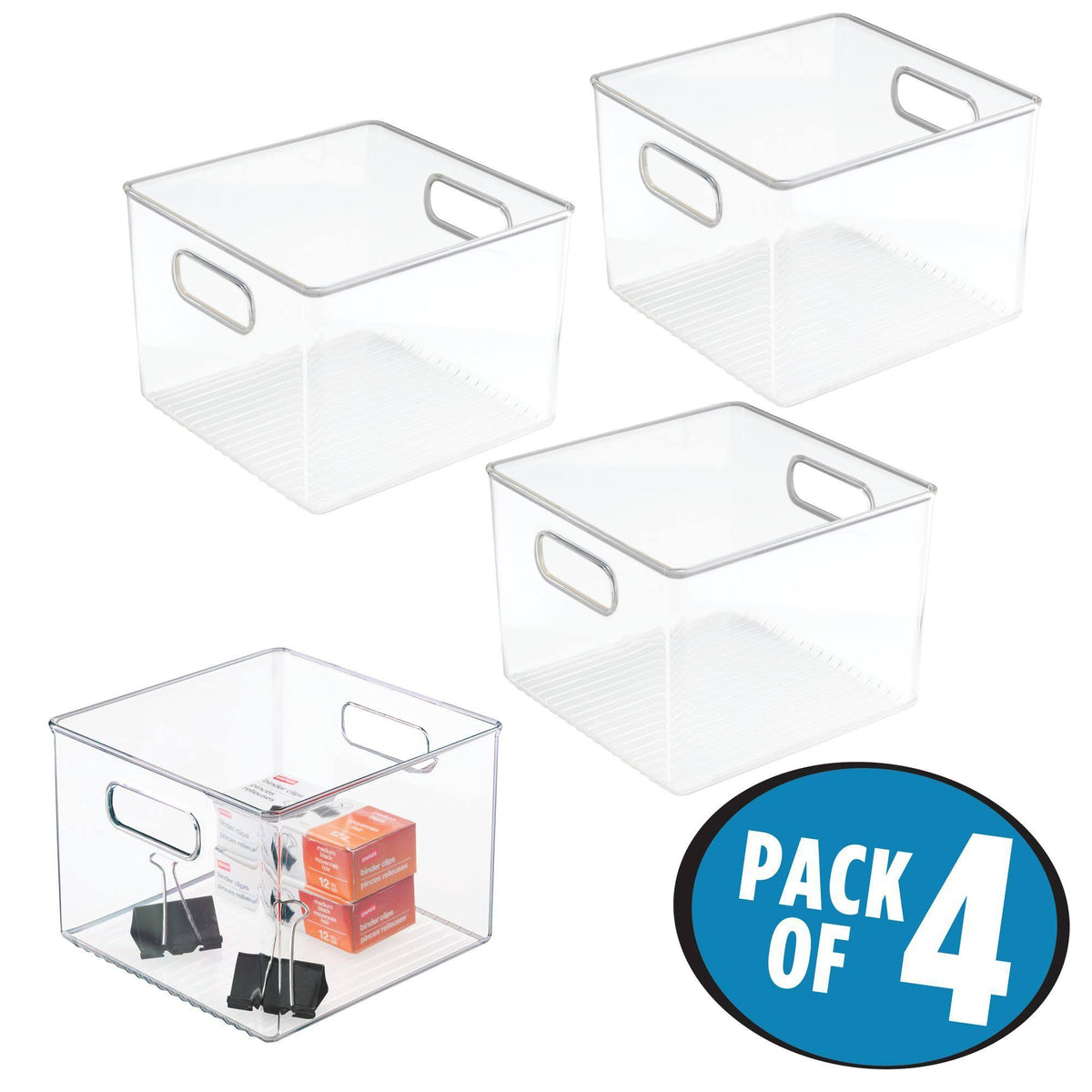 Clear 4 Pack Kitchen Pantry and Cabinet Storage W786