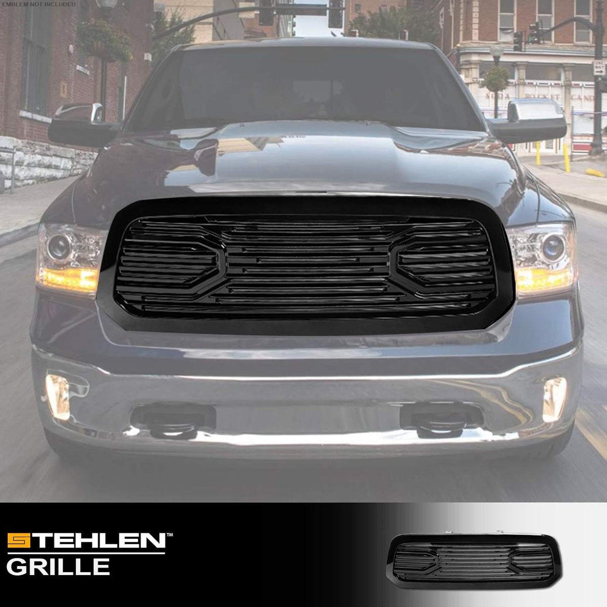 Black Front Hood Bumper Grille for Ram 1500 B889