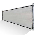 Grey Privacy Fence Screen HDPE Mesh Windscreen with Reinforced Grommets L297