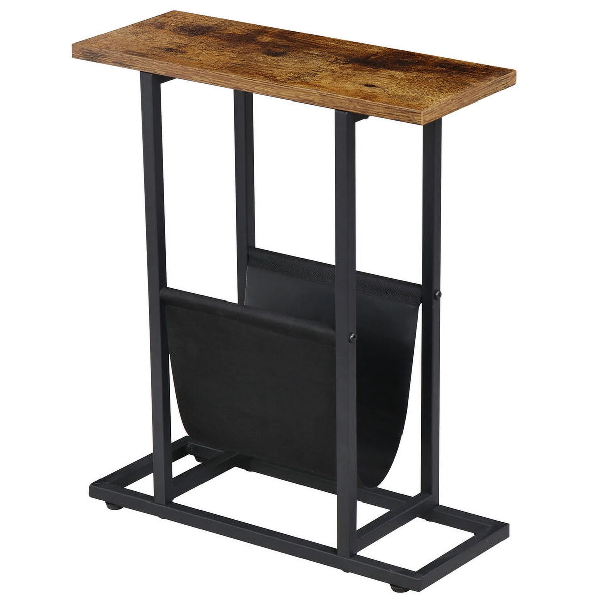 Narrow End Table with Side Pocket P304