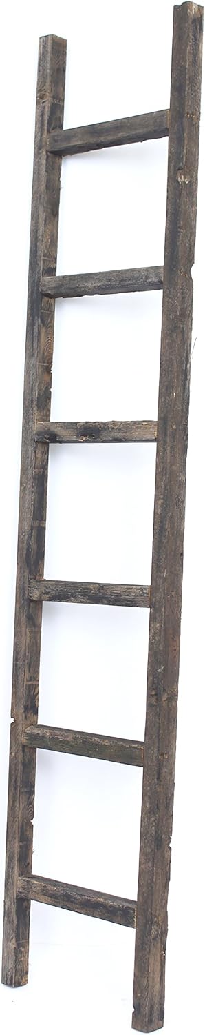 Rustic Decorative Ladder 5 ft Recycled Reclaimed Wood A86298