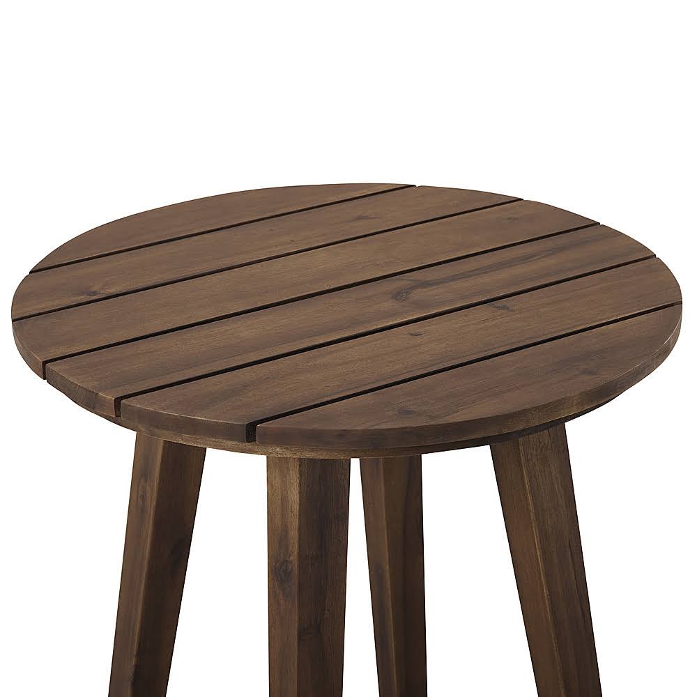 Dark Brown Acacia Wood Outdoor Side Table N428183