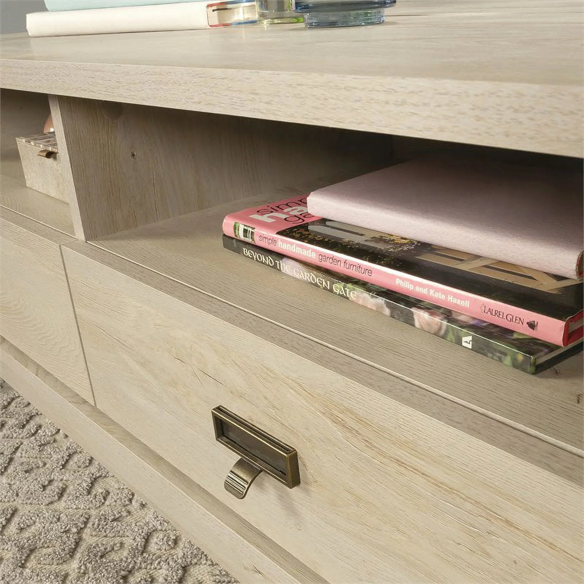 Wood Rectangular Lift-Top Storage Coffee Table T201154
