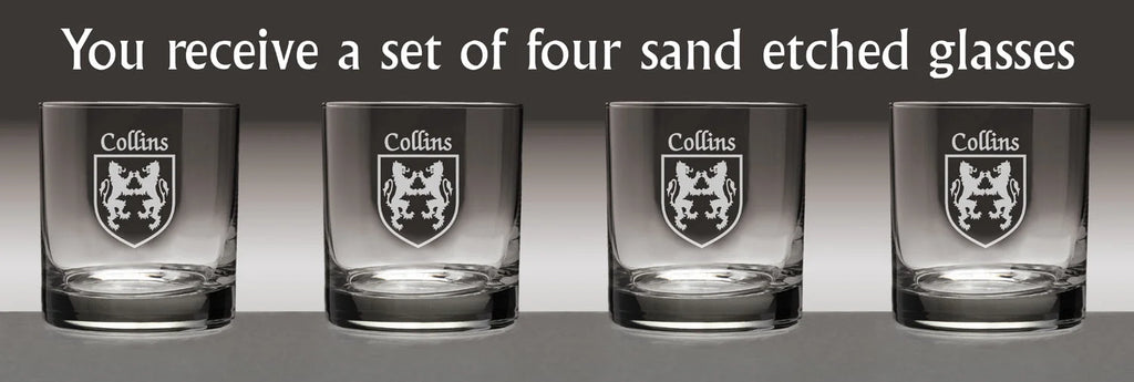 Sand Etched Tumbler Glasses Set of 4 J8696