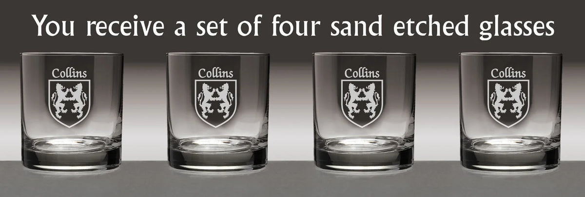 Sand Etched Tumbler Glasses Set of 4 J8696