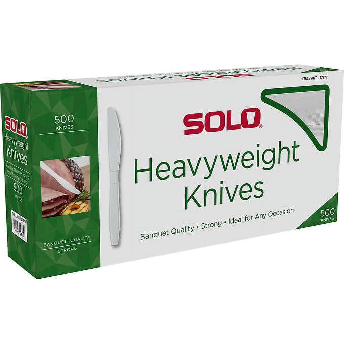 White Heavyweight Plastic Knife, 500 ct G3853