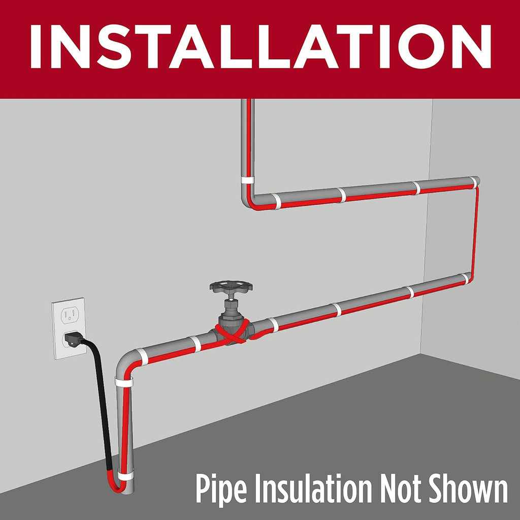60 Feet Self-Regulating Heat Cable with Built-in Thermostat O259