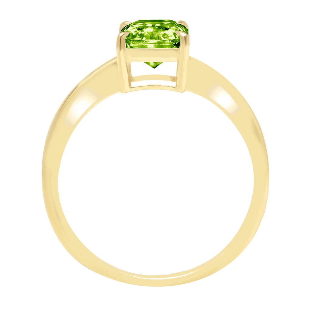 18K Yellow Gold Solitaire Ring S754