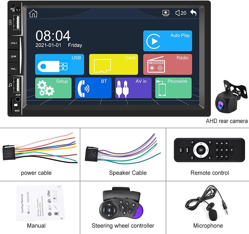 7” Touchscreen Car Stereo with Bluetooth FM Radio Receiver S3106
