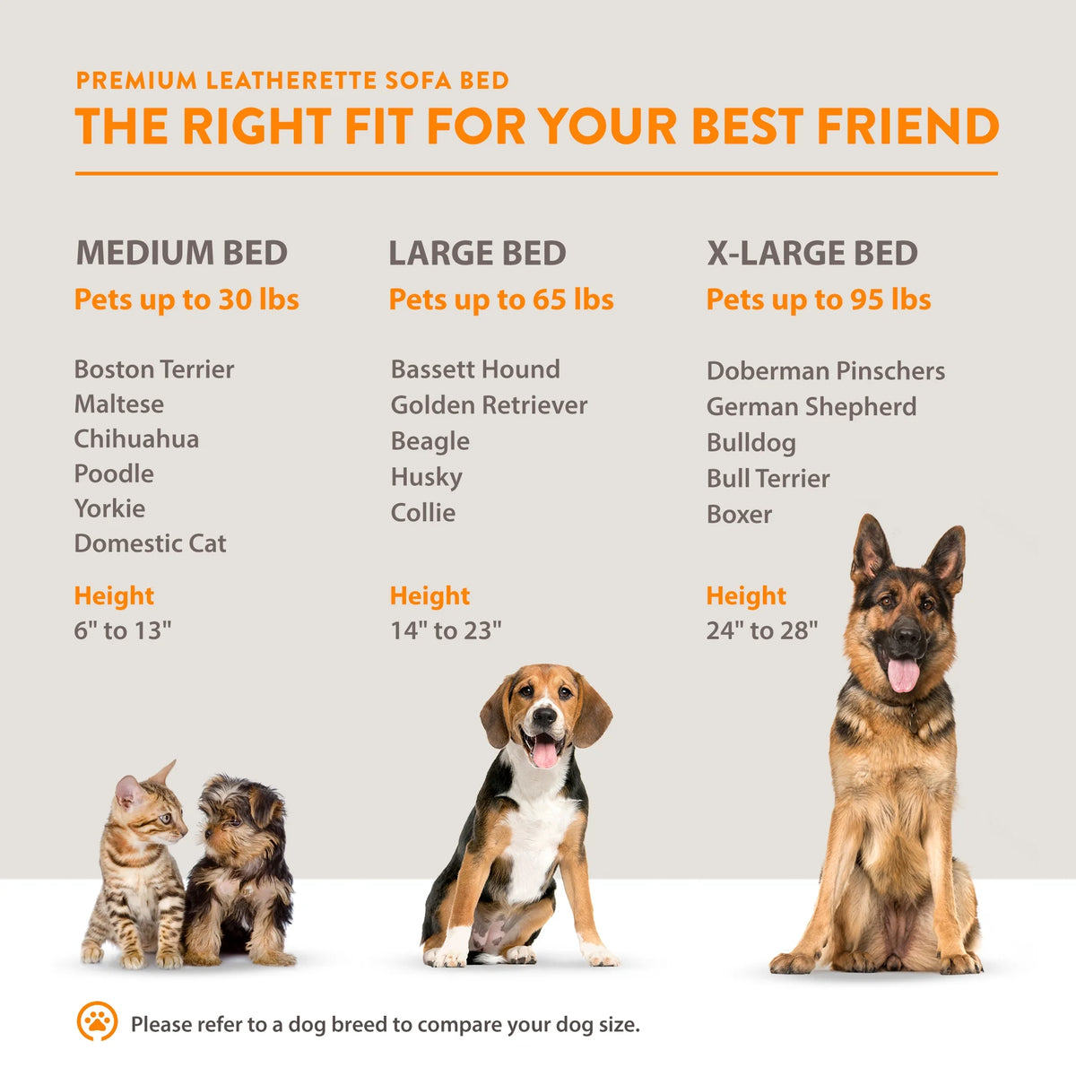 Medium Leatherette Pets Sofa R5187