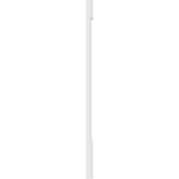 Two Equal Raised Panel PVC Pilaster with Capital and Base (Pair) J27367