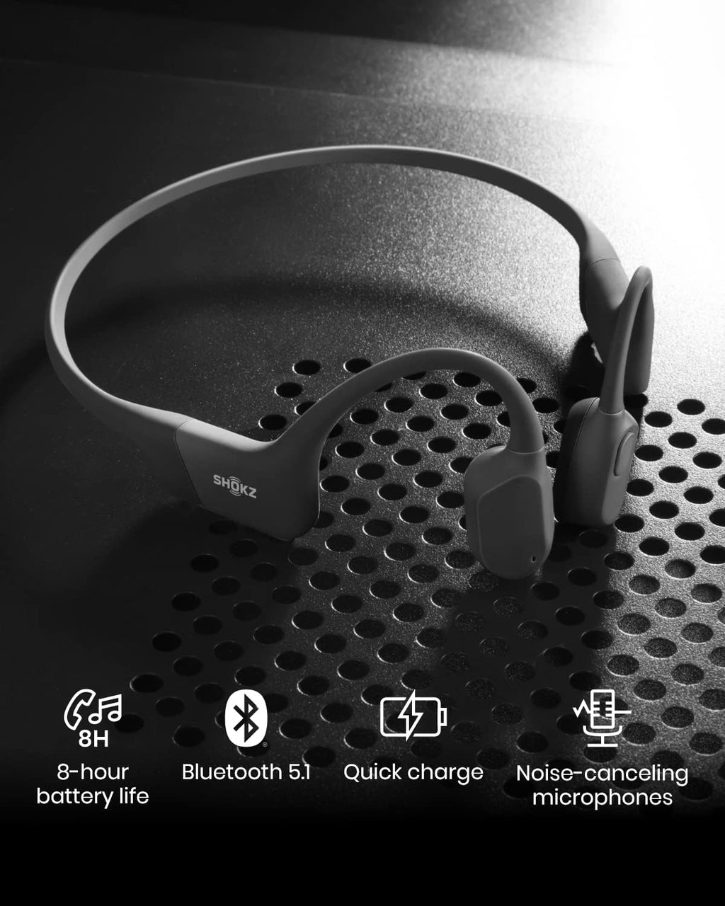 Bone Conduction Open-Ear Bluetooth Sport Headphones with Headband V892249