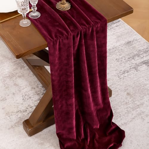 Green Velvet Table Runner 20 x 120 Inches N53232