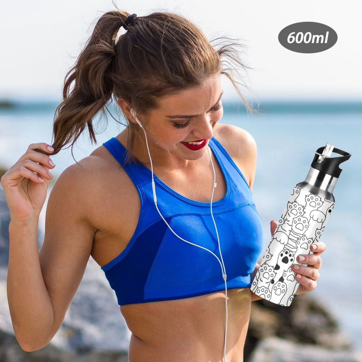 Stainless Steel Insulated Water Bottle with Straw Lid F70618