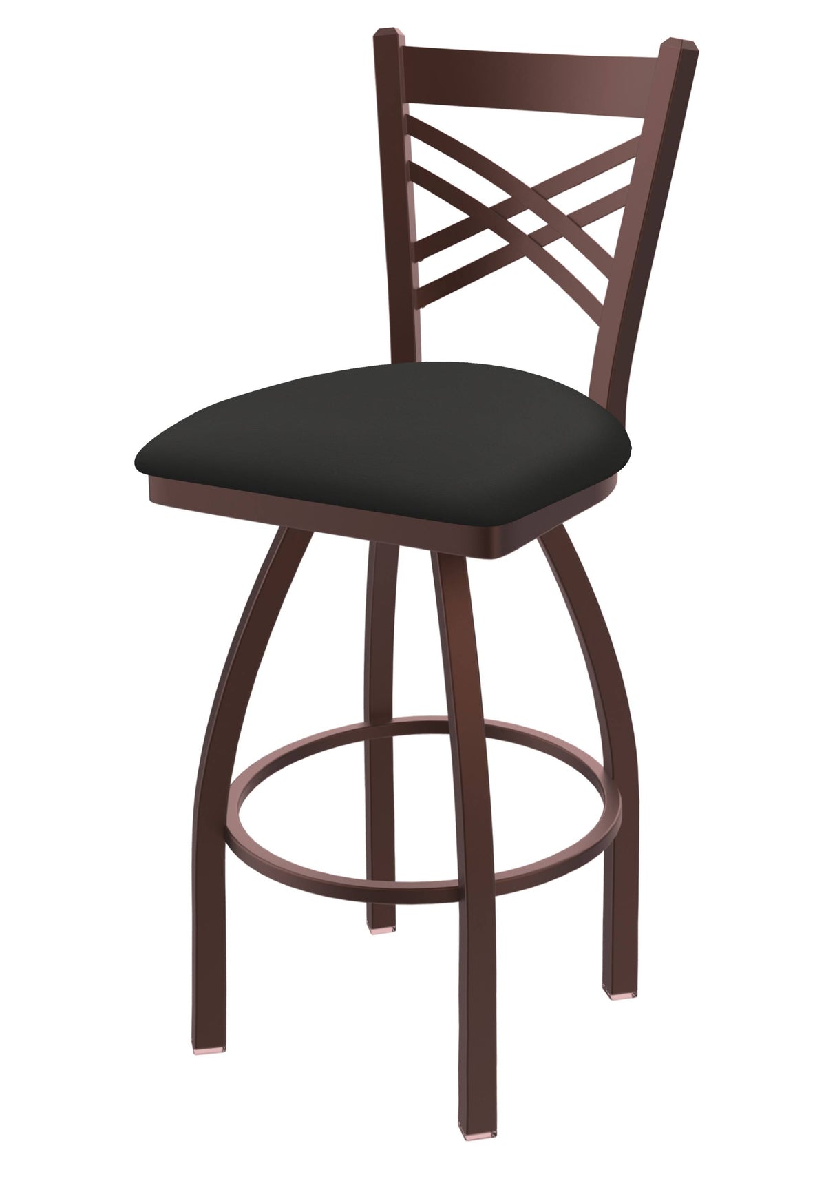 Swivel Counter Stool with Bronze Finish and Iron Seat W302215