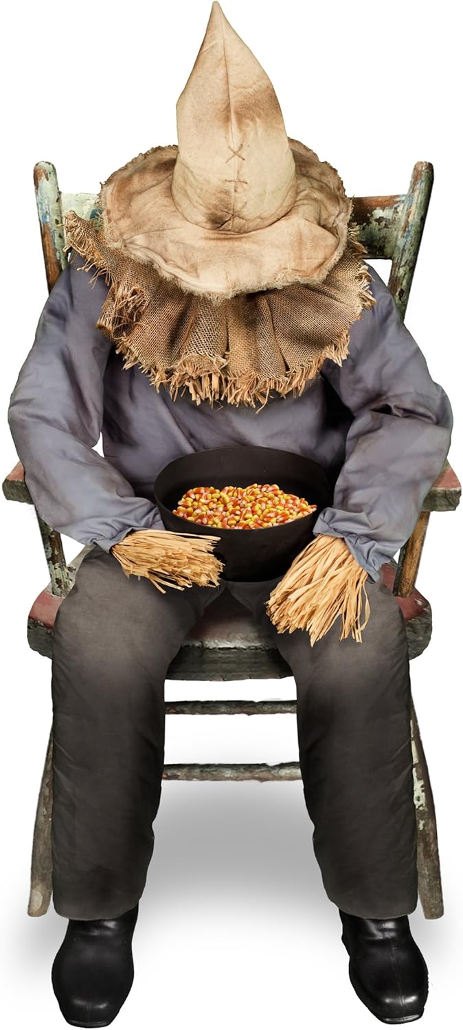 Sitting Scarecrow Animatronic 4.5 Feet P432882