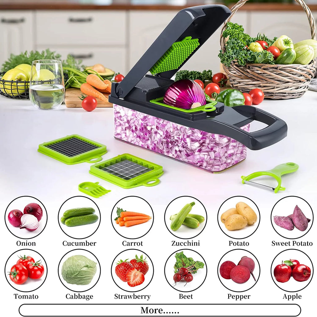 14 in 1 Vegetable Chopper with Container Y213