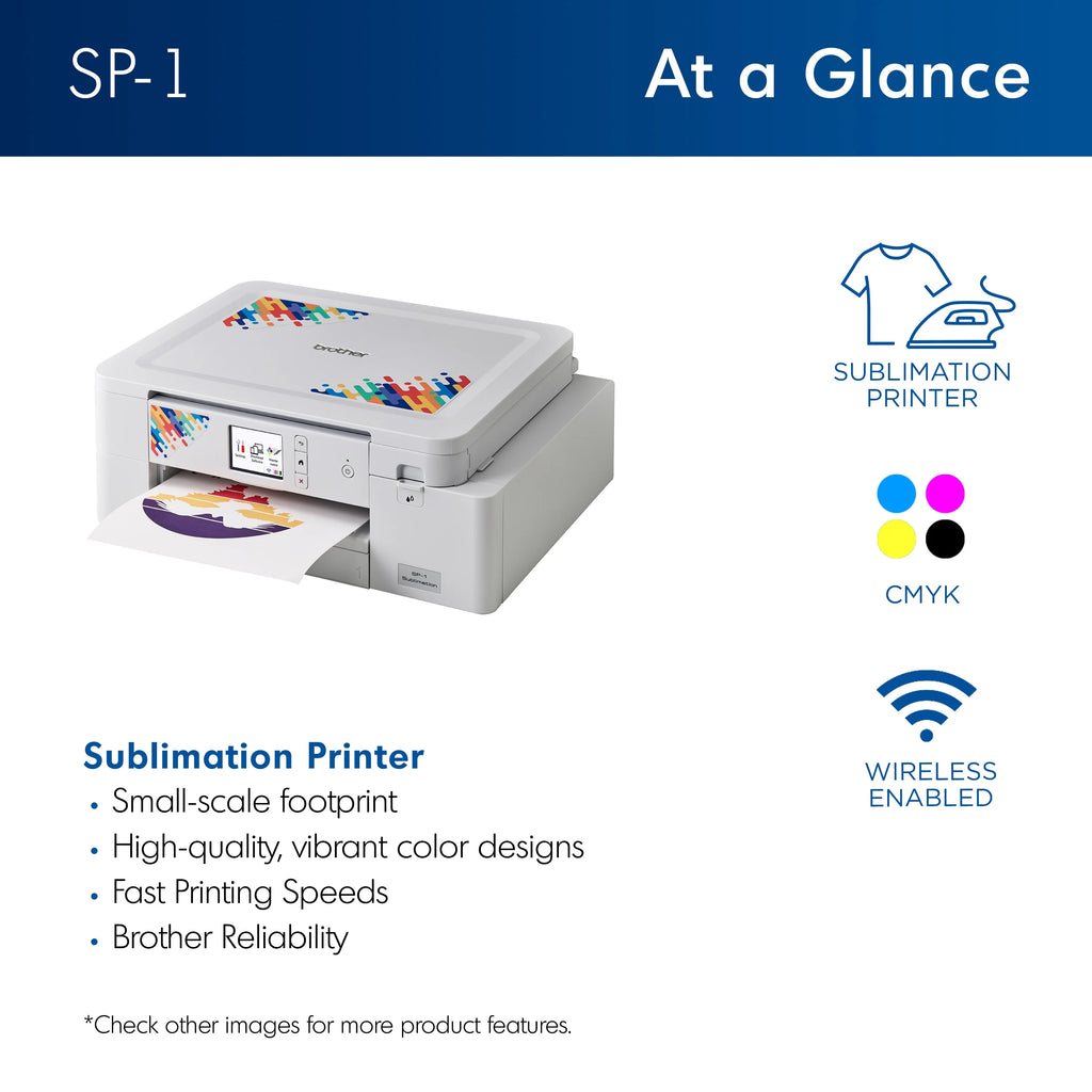 Sublimation Printer and 4-Color Sublimation Ink Cartridge Set B7512