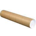 Kraft Mailing Tubes with Caps, 4" x 26", Pack of 15 B5377