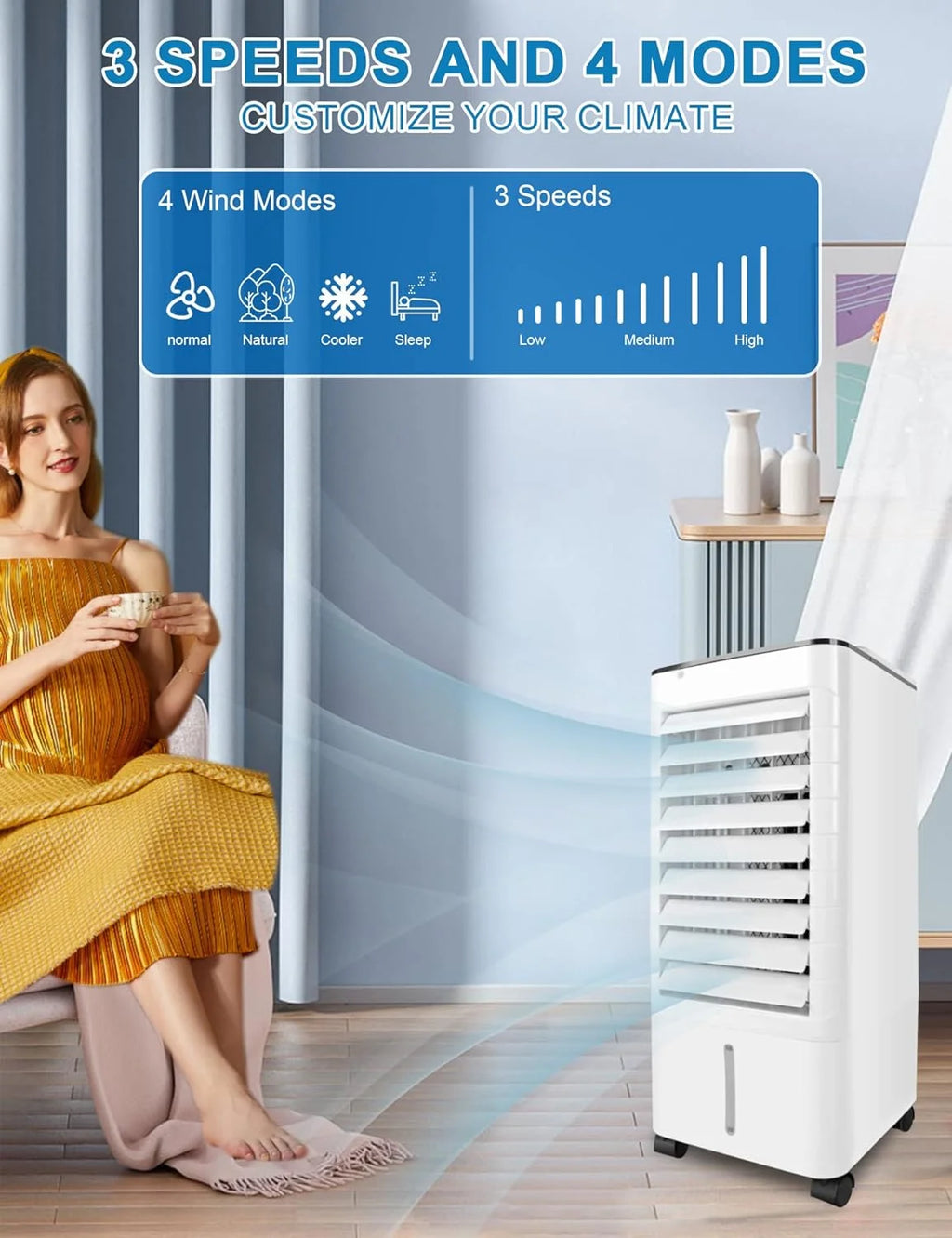 3-IN-1 Portable Evaporative Air Cooler R9468
