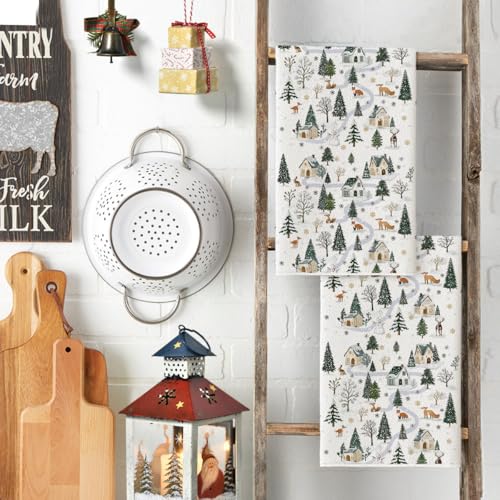 Christmas Kitchen Dish Towels 18x26 Inch Set of 2 P38443