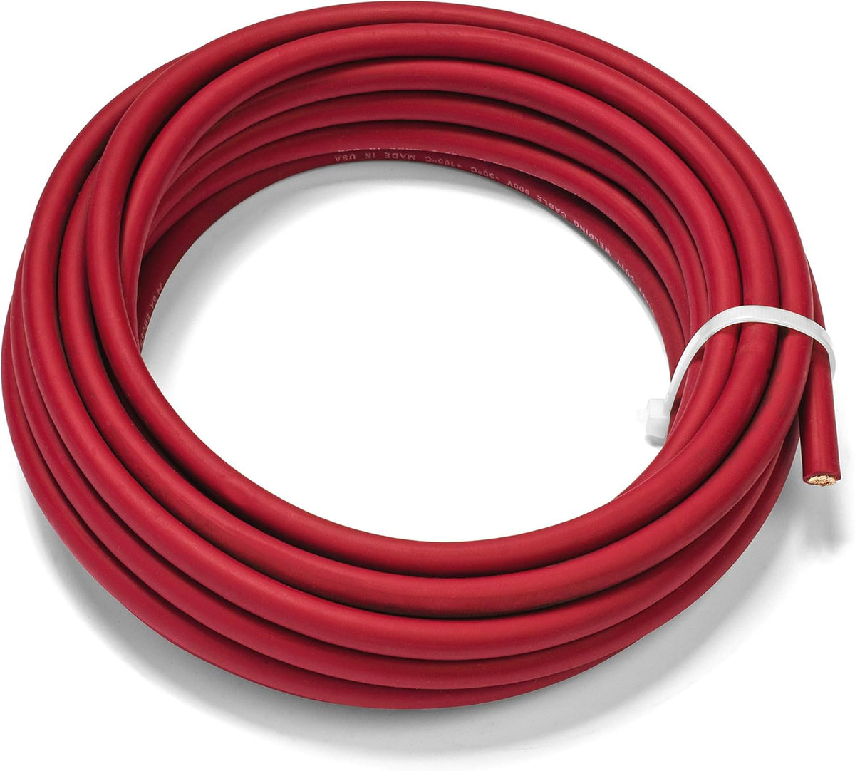 20 Feet Red 100% Copper Extra Flexible Welding Cable 600 Volt Pack of 2 F133