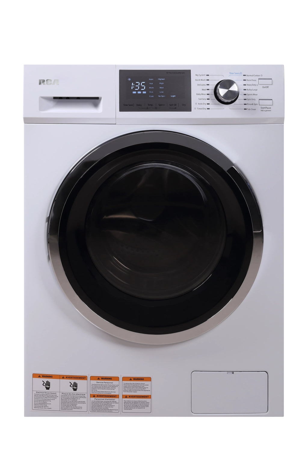 White 2.7 cu ft Front Loading Combo Washer and Dryer C843
