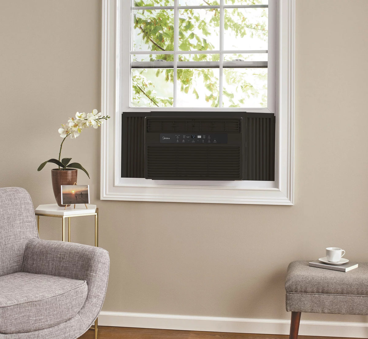 8,000 BTU 115V Smart Window Air Conditioner with Remote, Black X790754