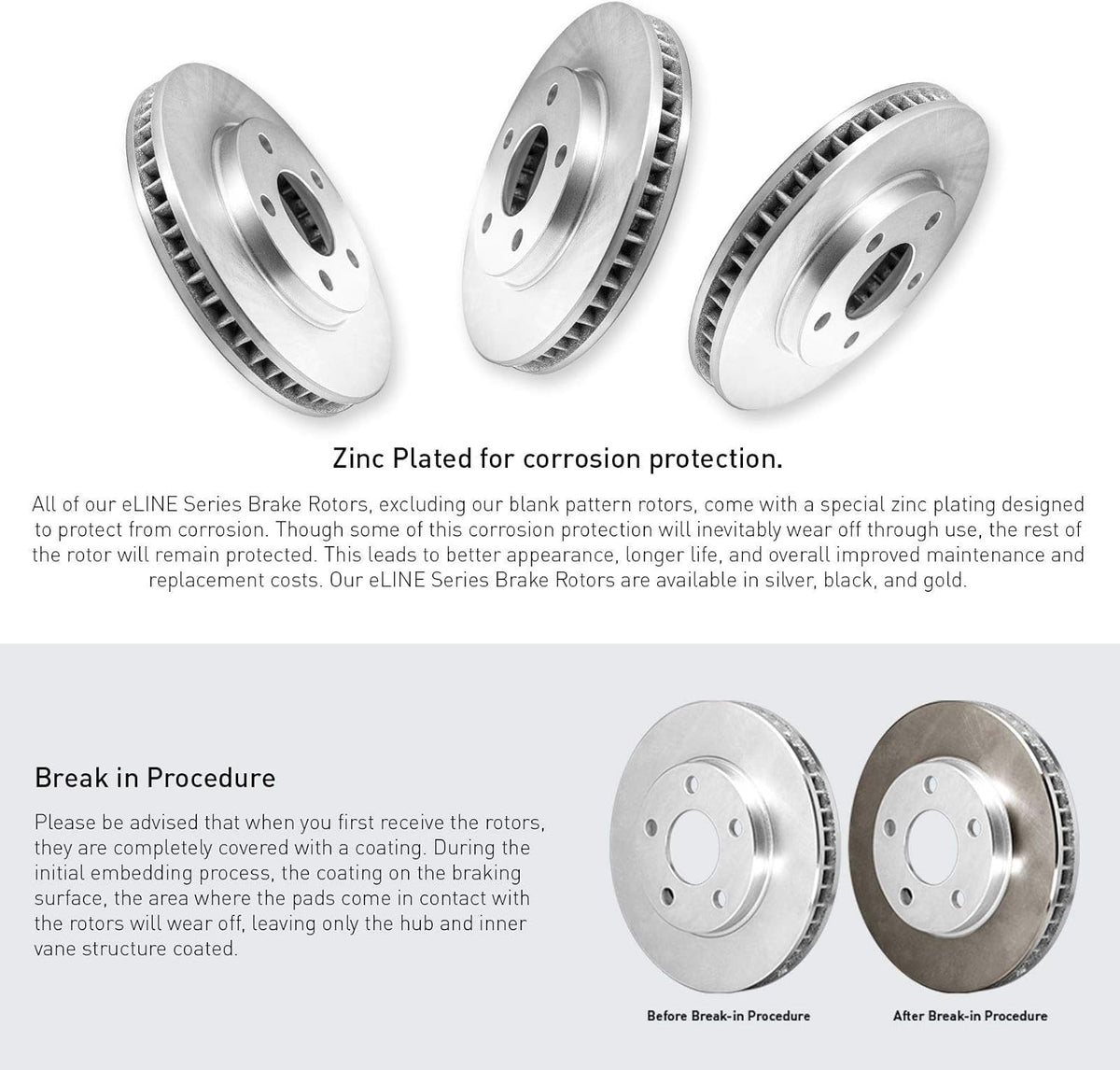 R1 Concepts eLine Replacement Brake Rotors Kit & Semi-Met Brake Pads S86404
