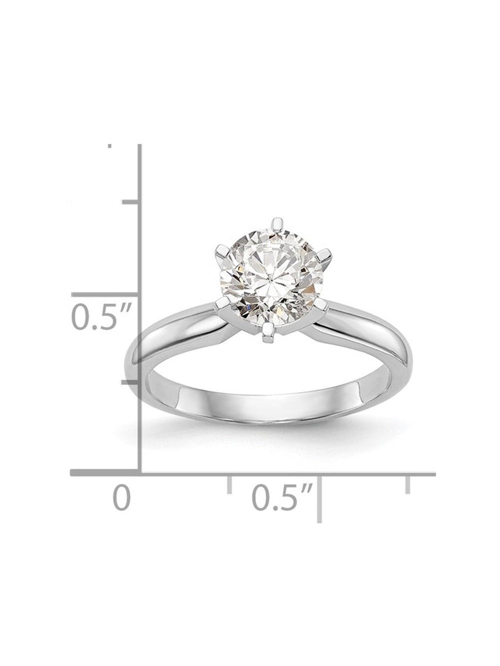 14K White Gold Lab-Grown Diamond Solitaire Engagement Ring S290463
