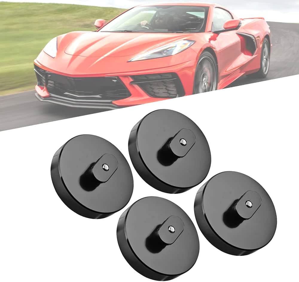 4Pcs Billet Red Aluminum Jack Pads Adapter for Corvette C5, C6, C7 & C8 Models K867
