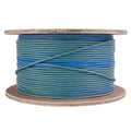 22AWG/2 Shielded Data + 18AWG/2 Power Stranded Bare Copper Cable, Teal with Yellow Stripe, 1000ft A952809