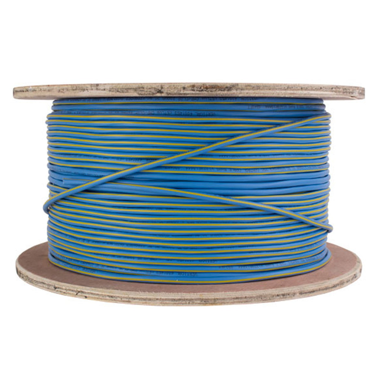 22AWG/2 Shielded Data + 18AWG/2 Power Stranded Bare Copper Cable, Teal with Yellow Stripe, 1000ft A952809