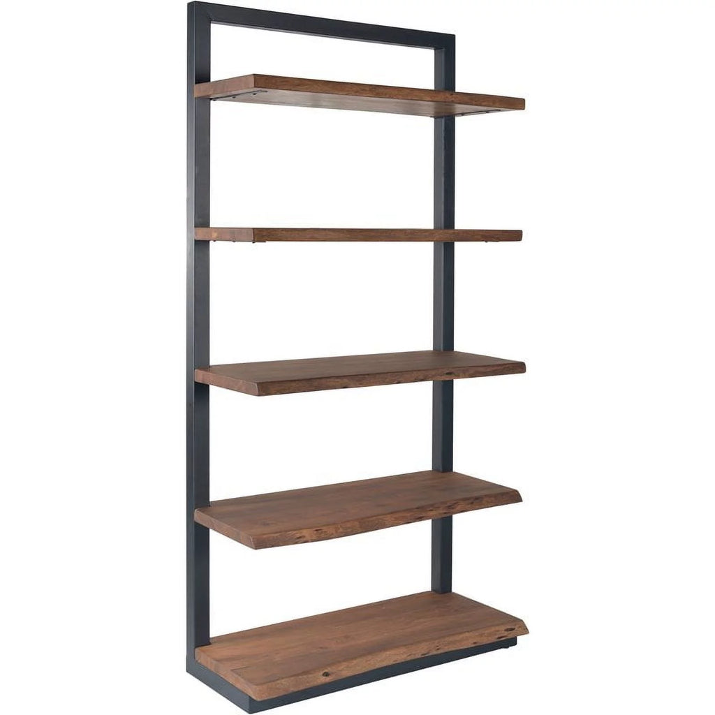 Light Brown Acacia Solid Wood Bookcase K855