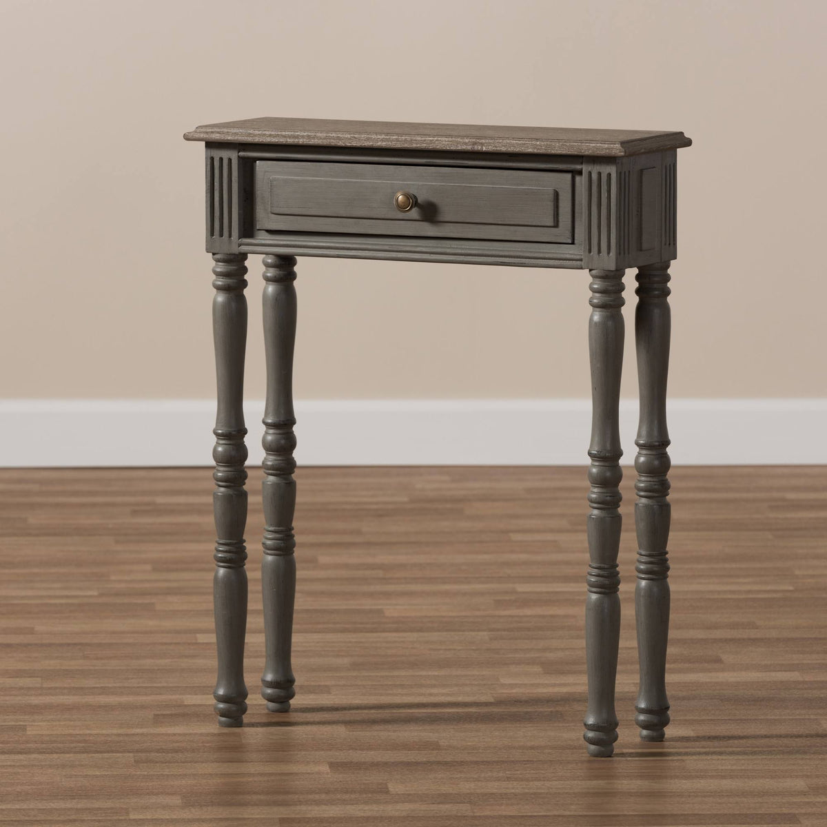Brown Finished 1-Drawer Console Table Z710