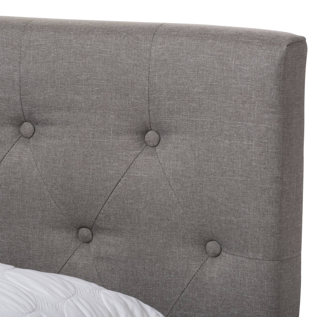 Light Grey Full Fabric Upholstered Bed T8288