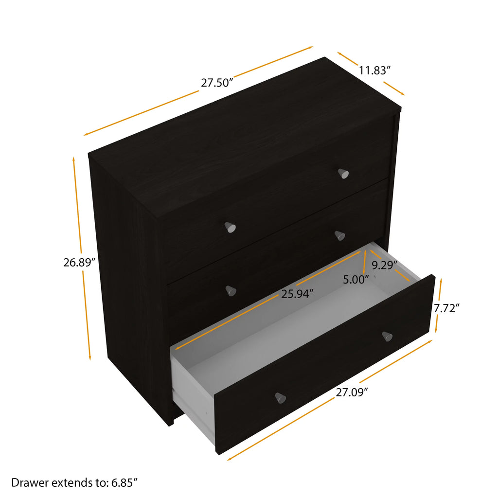 White 3 Drawer Dresser Z314009