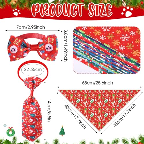 100 Pcs Christmas Dog Bandanas Bulk Collar Set A2937
