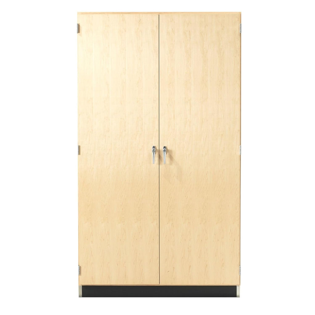 48"W x 30"D x 84"H Maple Storage Cabinet with 7 Drawers and Locking Double Doors V386