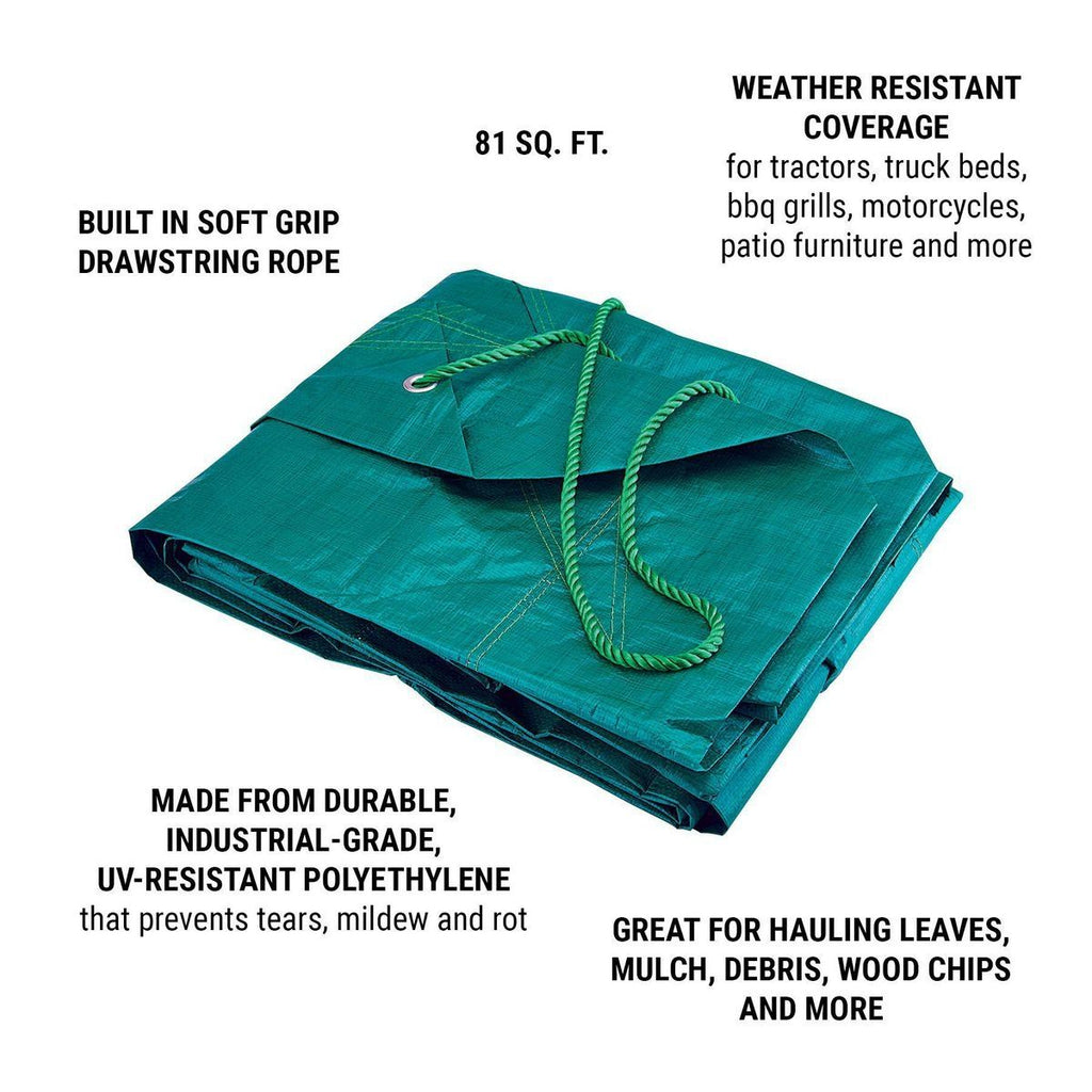 9 ft. x 9 ft. Weather-Resistant Drawstring Tarp Q466963