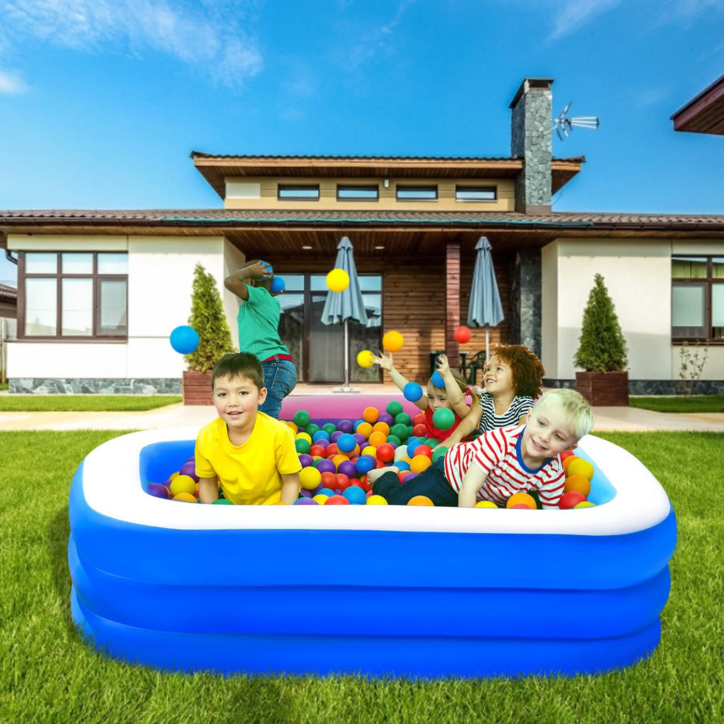 Inflatable Kiddie Pool 71 x 51 x 24 Rectangle Swimming Pool T85065