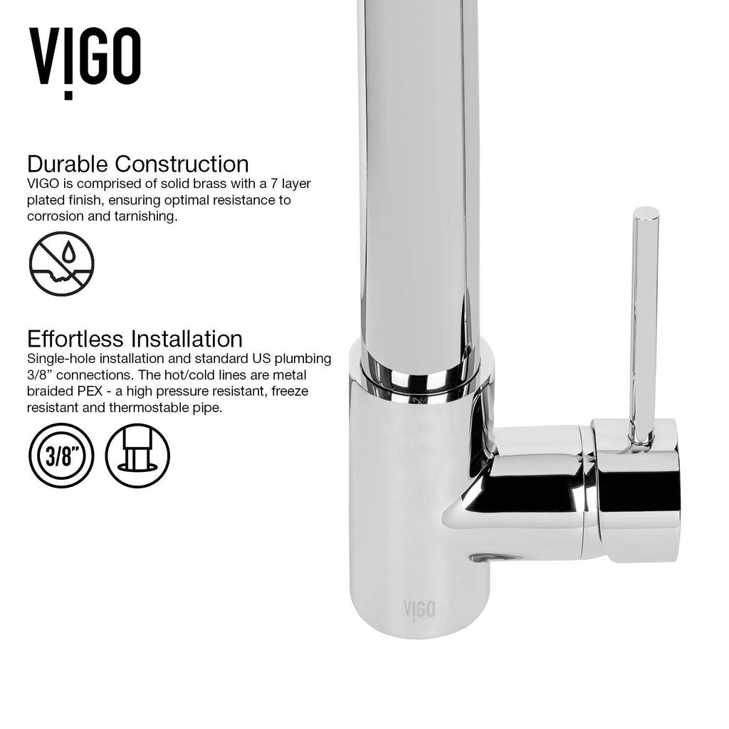 Chrome Pull-Down Spray Kitchen Faucet with Soap Dispenser F6312