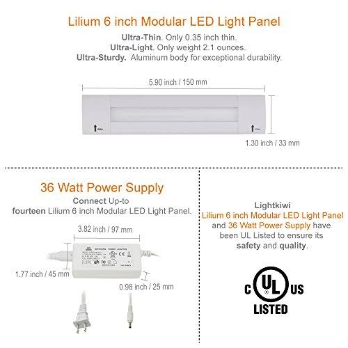 6 inch Warm White Modular LED Under Cabinet Lighting Pro Kit (12 Panels) Q76382