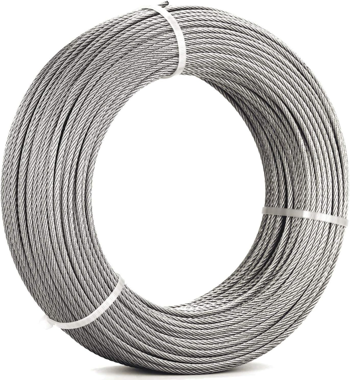 1/8 Stainless Steel Aircraft Wire Rope, 7 x 7 400 Feet T 316 Marine Grade G37918