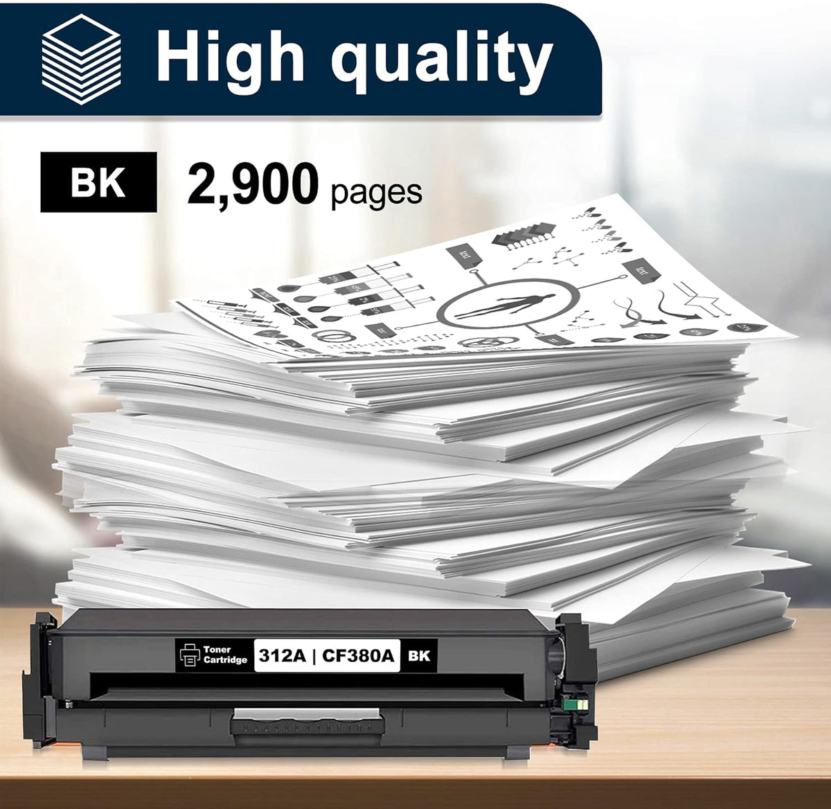 312A Toner 3 Pack Compatible Remanufactured Ink Cartridge S419