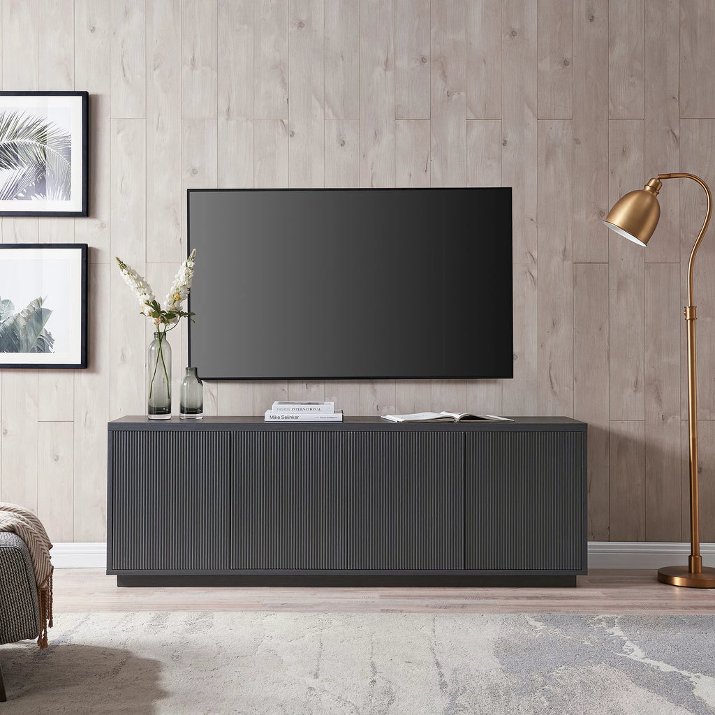 Black Grain Rectangular TV Stand U826